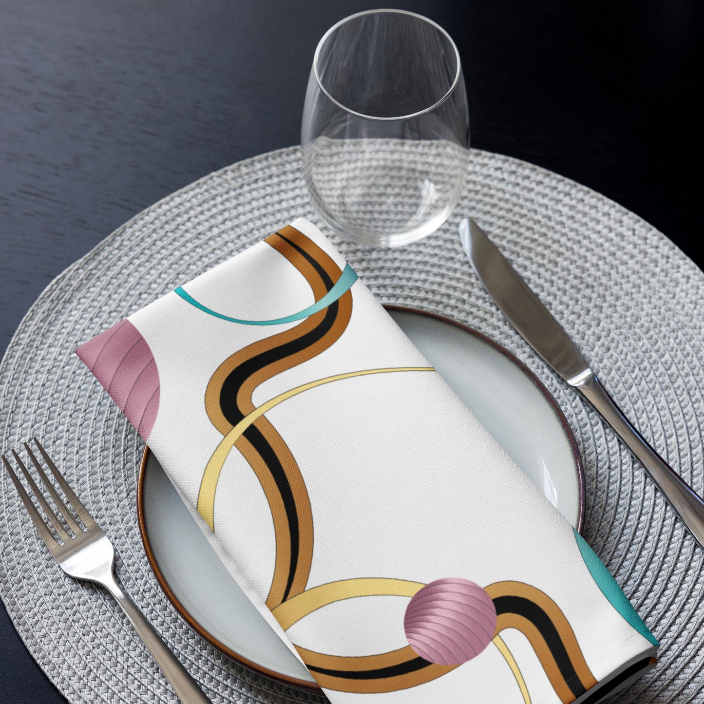 Cloth napkin set Kukloso Abstractical No 58 - Free Shipping