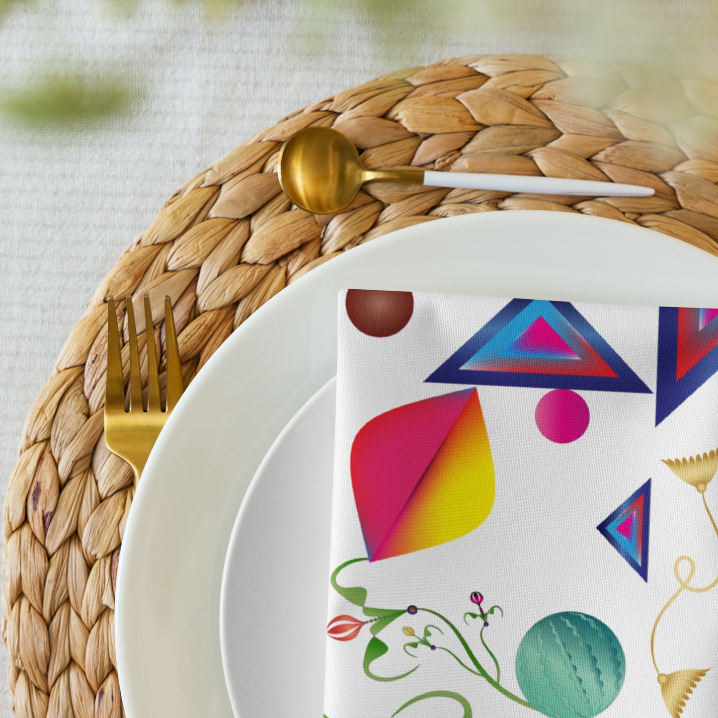 Cloth napkin set Kukloso Abstractical No 24 - Free Shipping
