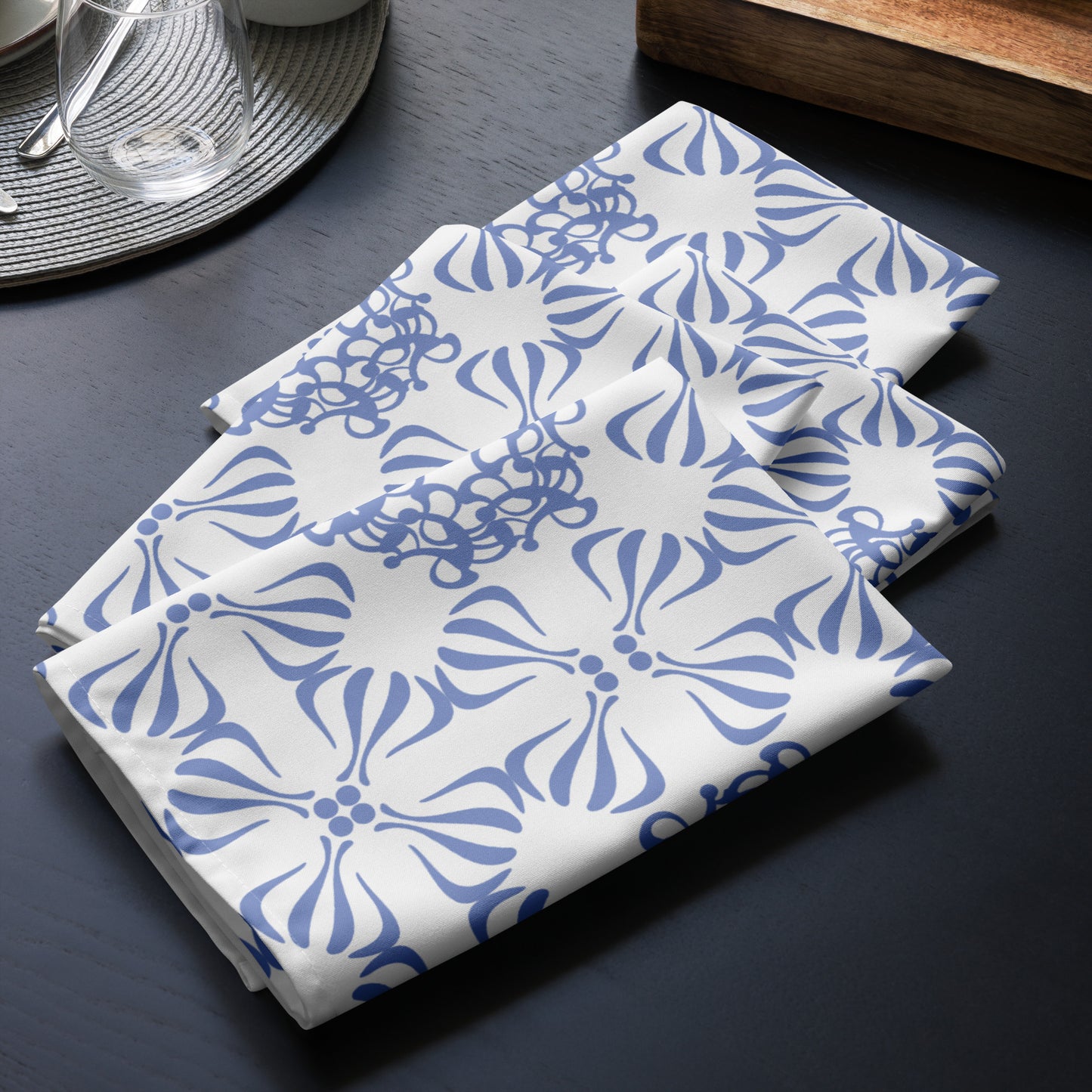 Cloth napkin set Kukloso Ancient Geometrica No 21- Free Shipping