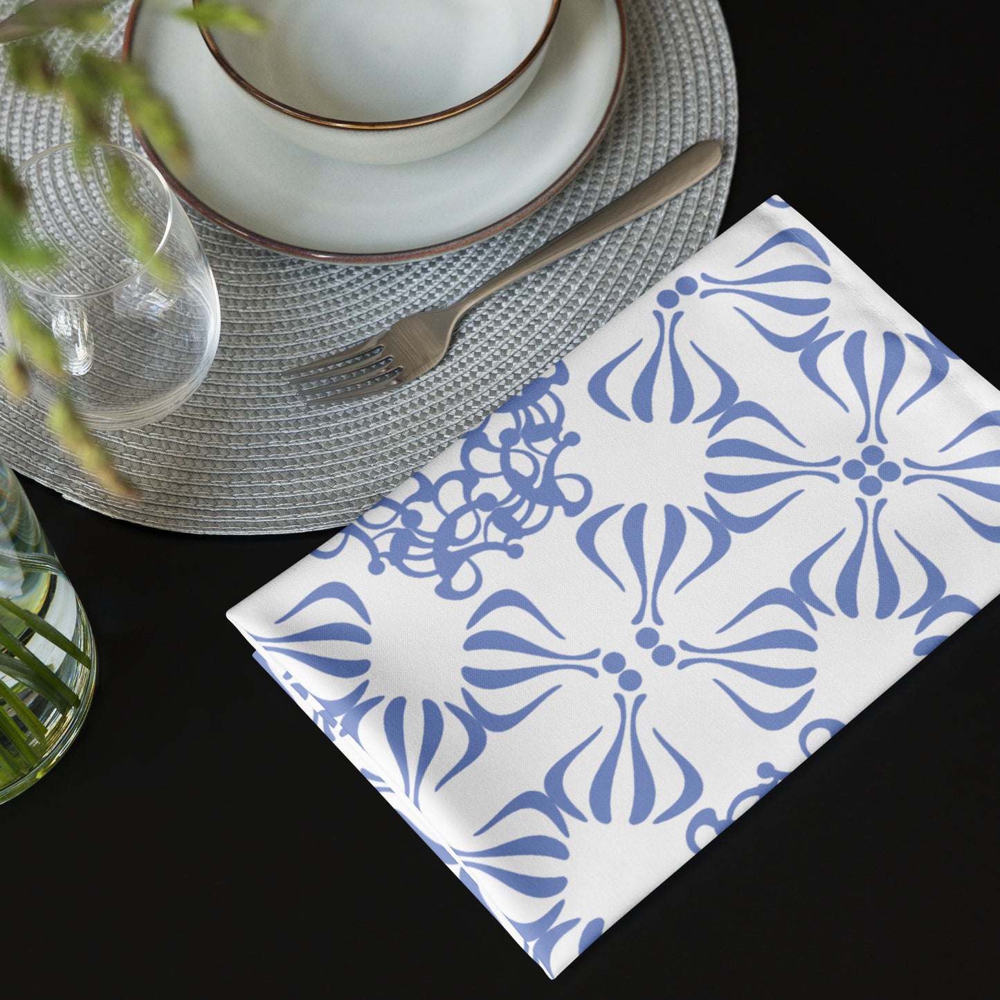 Cloth napkin set Kukloso Ancient Geometrica No 21- Free Shipping