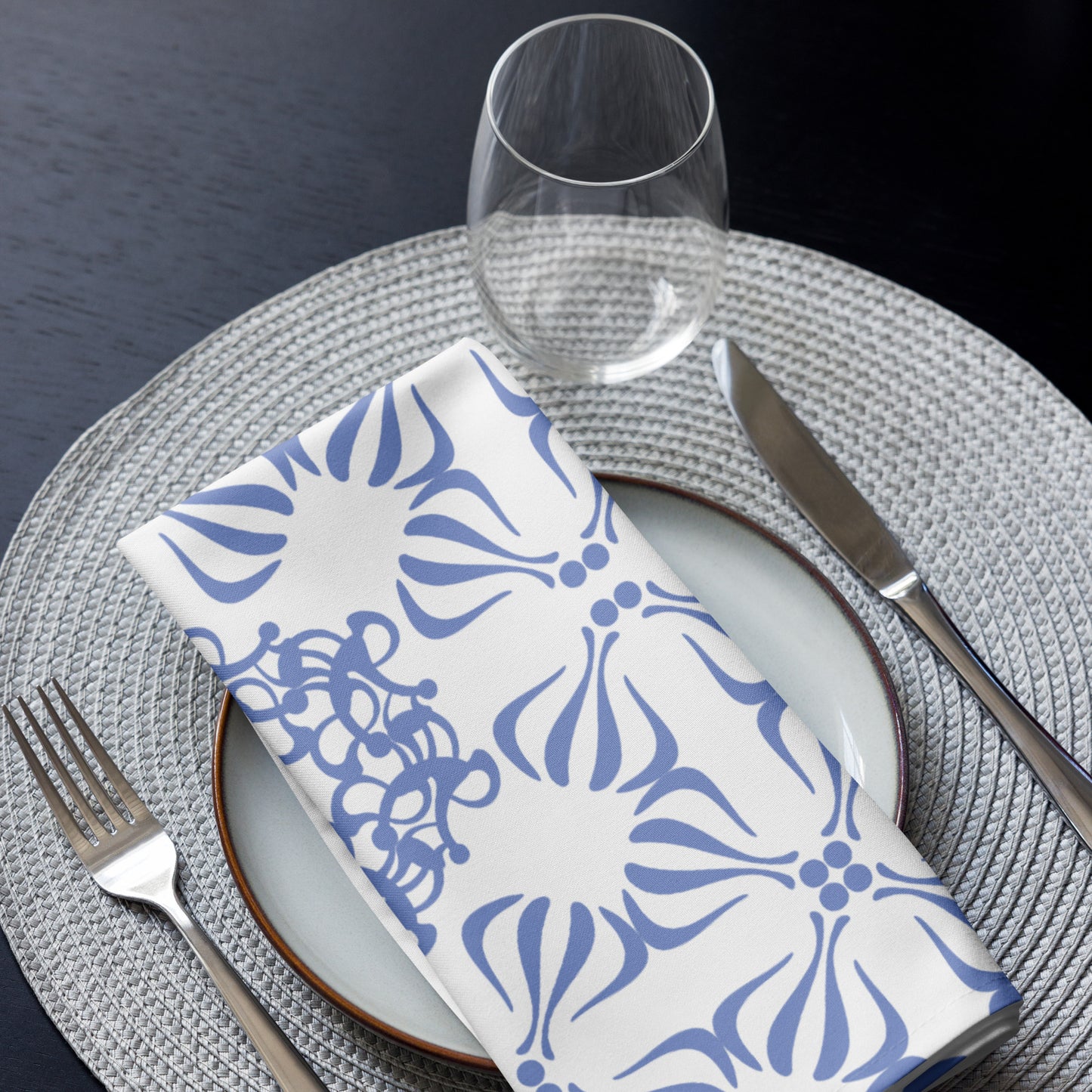 Cloth napkin set Kukloso Ancient Geometrica No 21- Free Shipping