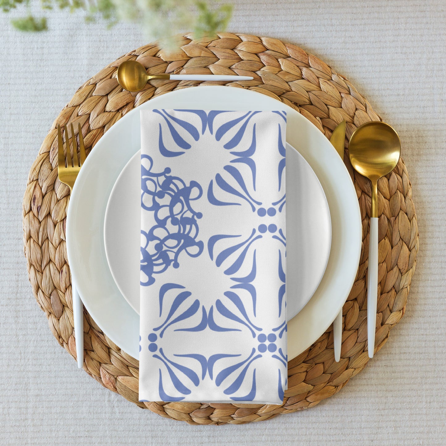Cloth napkin set Kukloso Ancient Geometrica No 21- Free Shipping