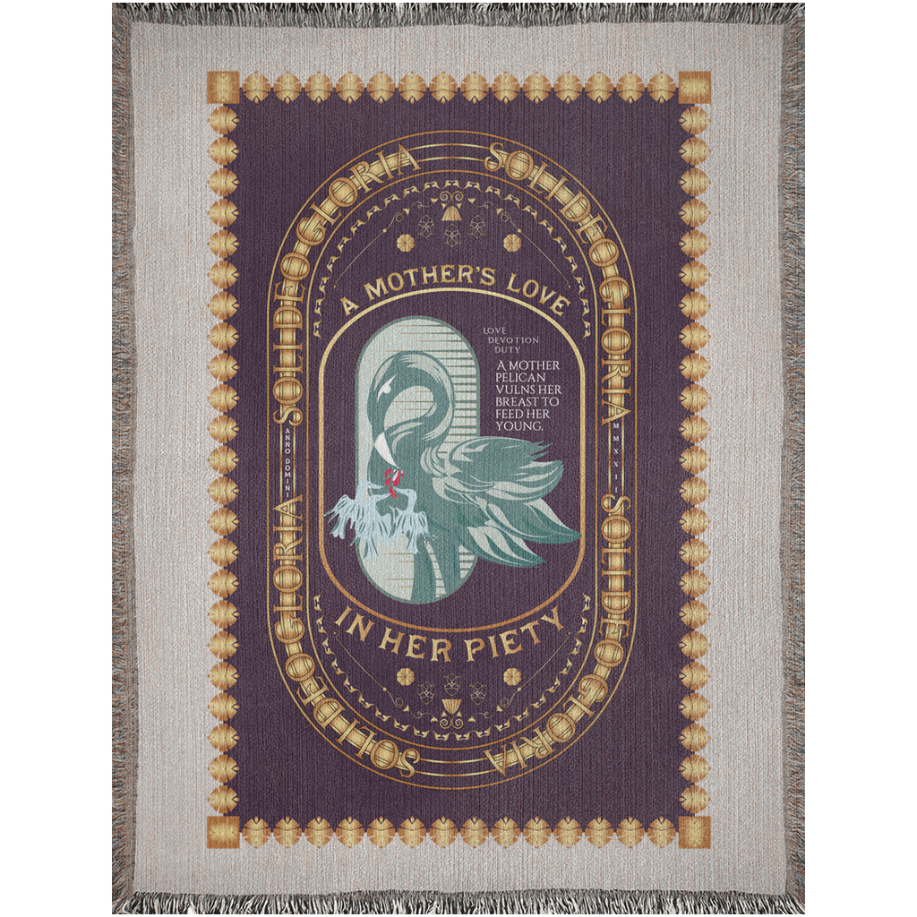 Woven Blankets Kukloso "In Her Piety", The Vulning Pelican No 2 - Free Shipping