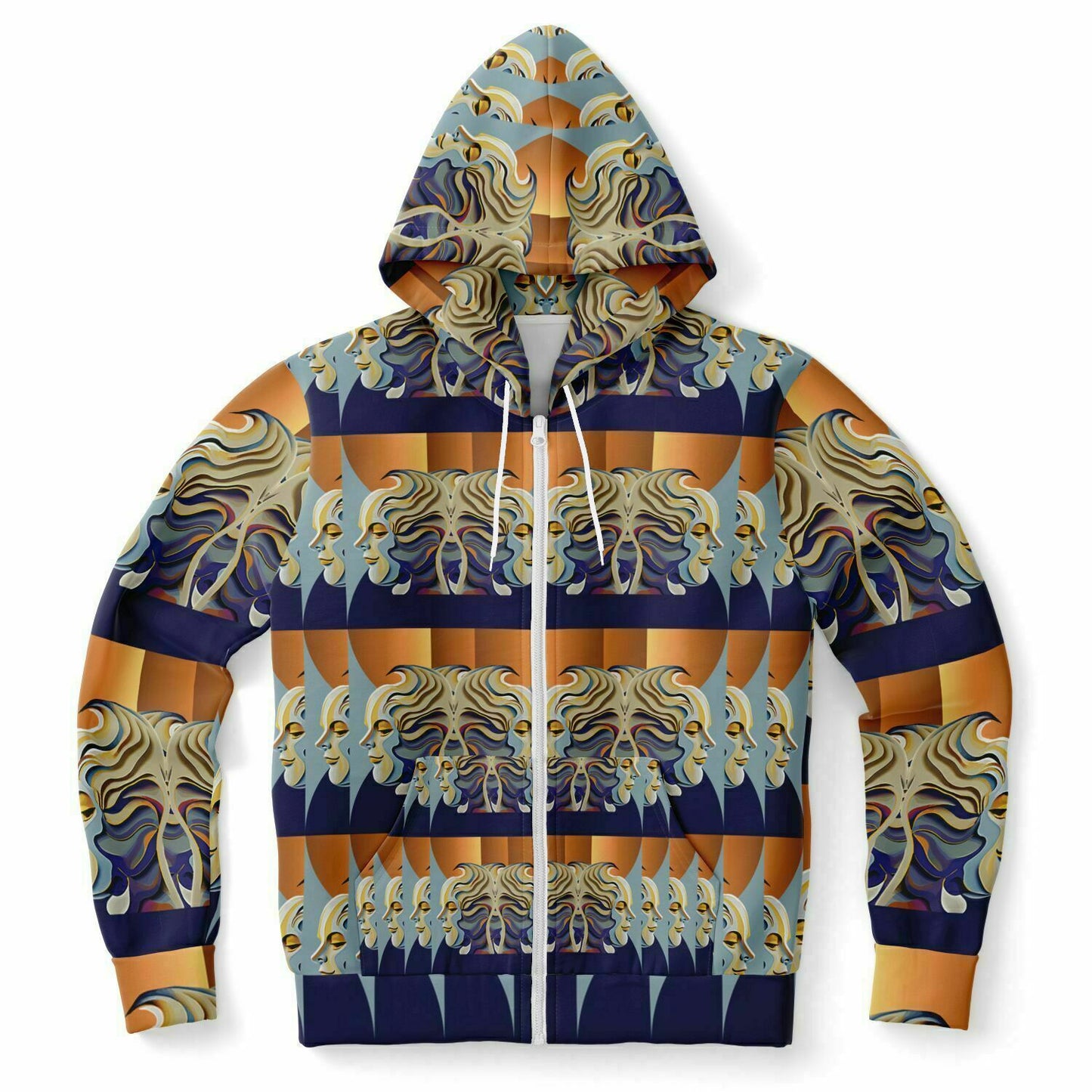 Fashion Zip-Up Hoodie - AOP Kukloso Ancients series No 1 - Free Shipping