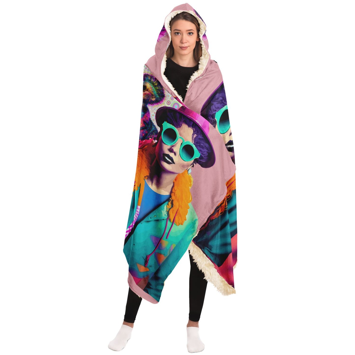 Hooded Blanket - AOP Kukloso Punk Chic No 3 - Free Shipping