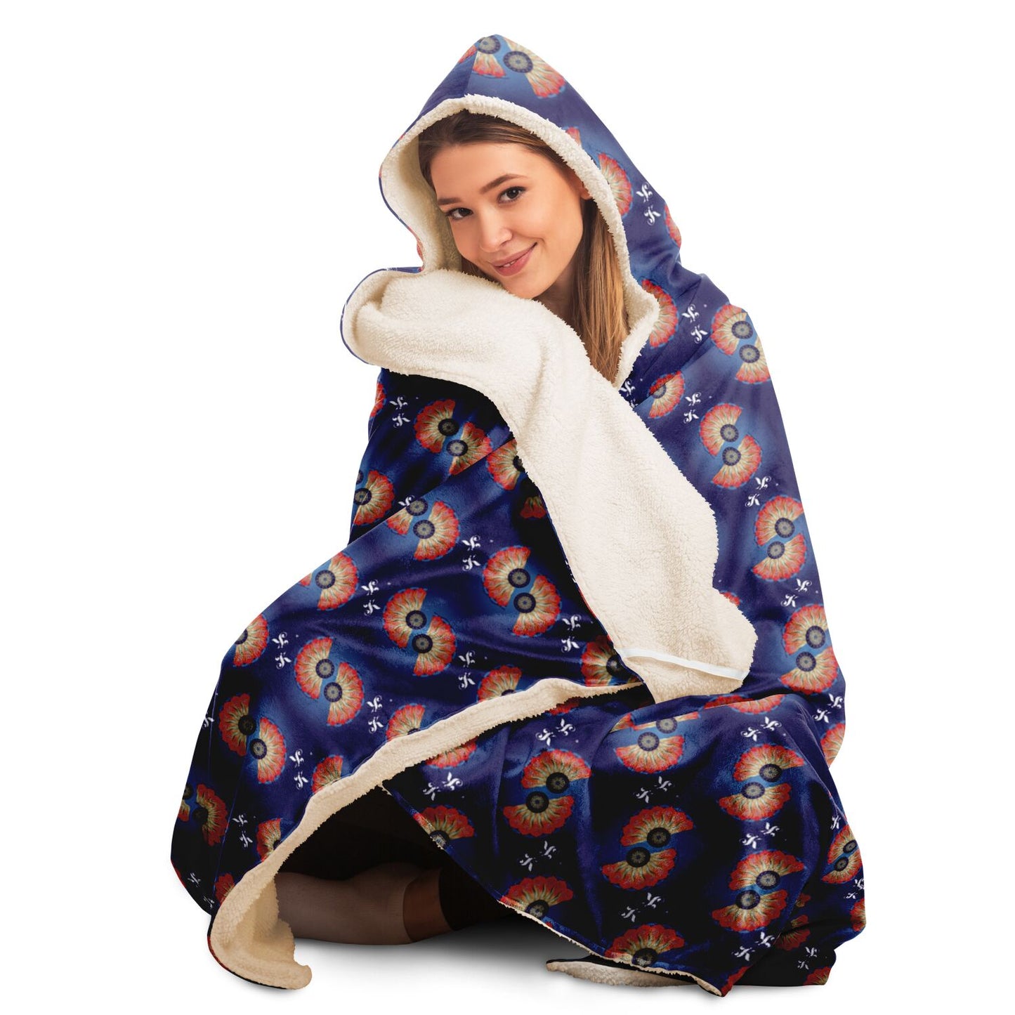 Hooded Blanket - AOP Kukloso Mandala King - Free Shipping