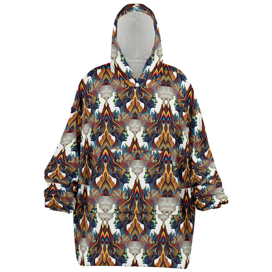 Snug Hoodie Economy - AOP Kukloso Cubist Faces No 42 - Free Shipping