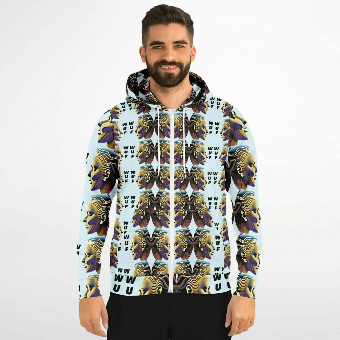 Fashion Zip-Up Hoodie - AOP Kukloso Ancients series No 3 - Free Shipping
