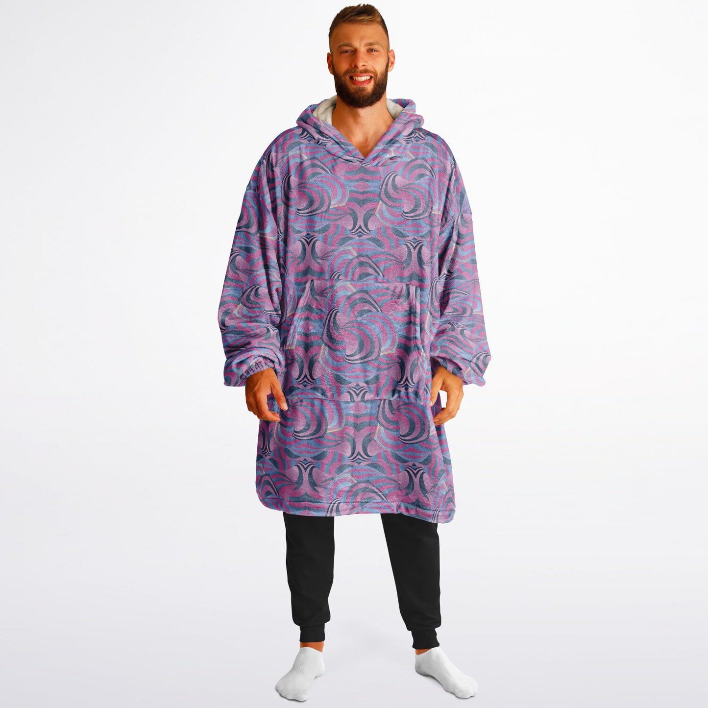 Snug Hoodie Economy - AOP Kukloso Ice Cream Swirls No 40 - Free Shipping