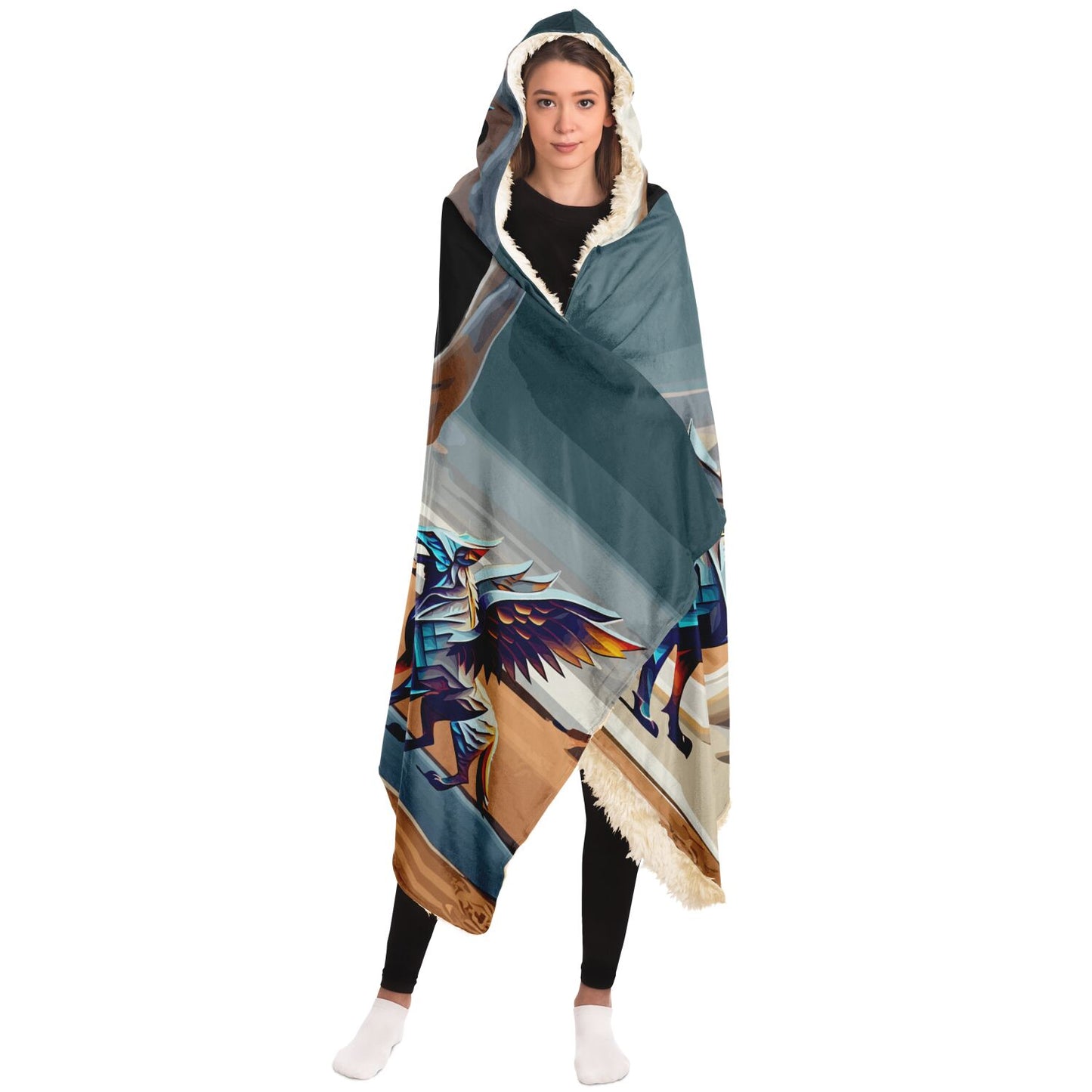 Hooded Blanket - AOP Kukloso Gryphons on Guard Free Shipping
