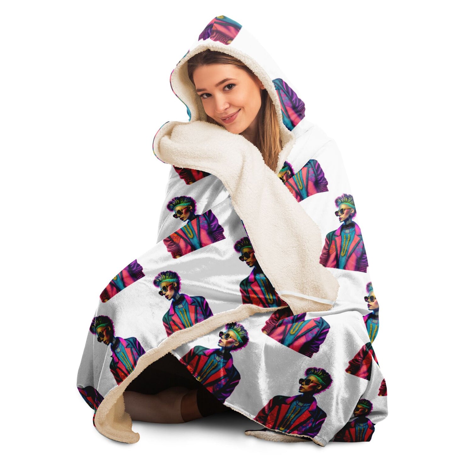 Hooded Blanket - AOP Kukloso Punk Chic No 1 - Free Shipping