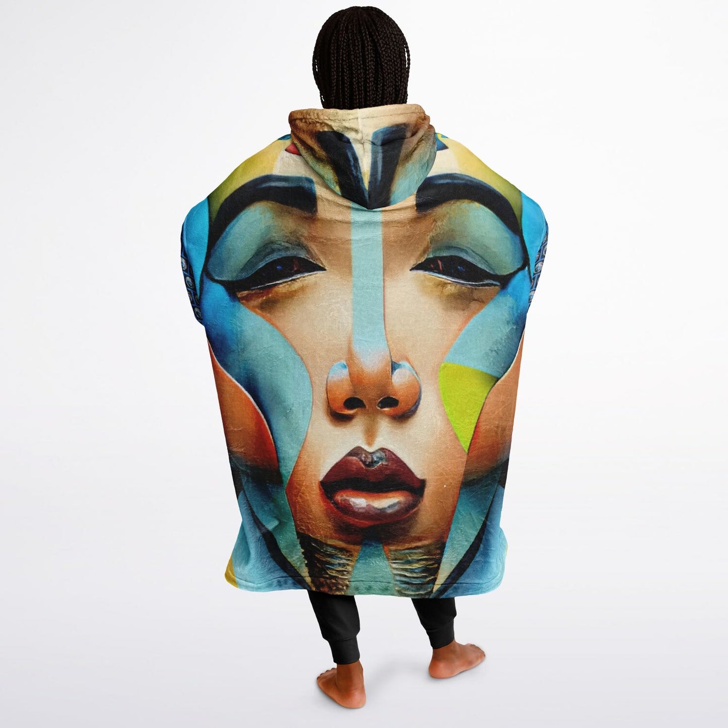 Snug Hoodie Economy - AOP Kukloso Cubist Faces No 9 - Free Shipping