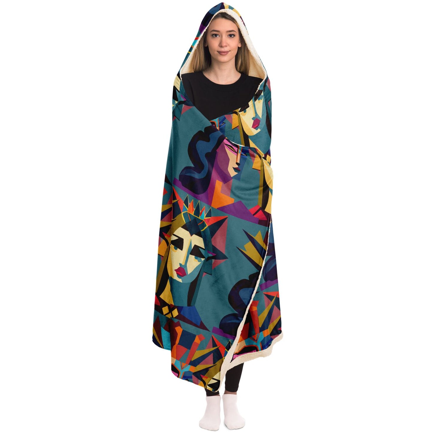 Hooded Blanket - AOP Kukloso The Couple Pattern No 5 - Free Shipping