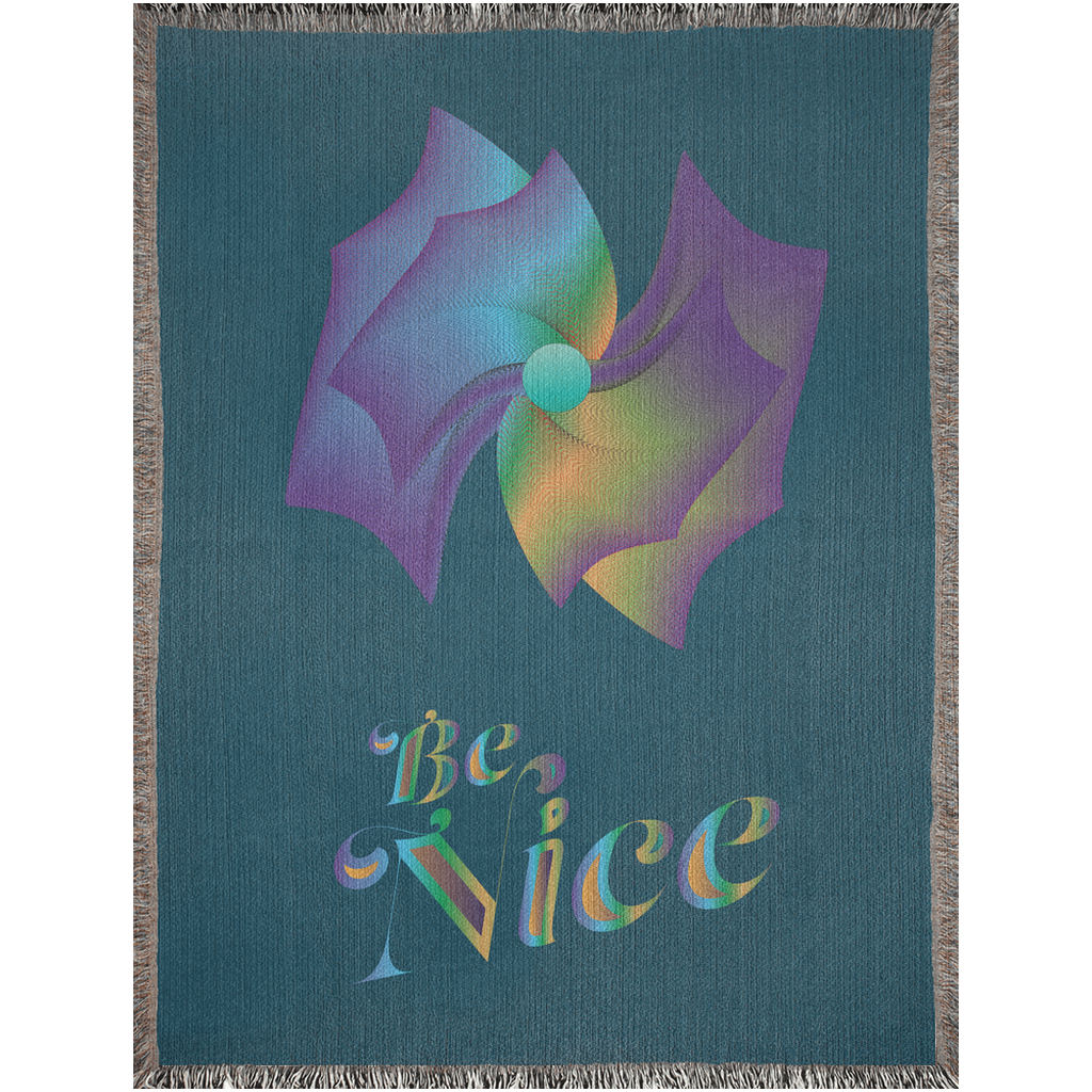Woven Blankets Kukloso Kuklos No 4423 'Be Nice' - Free Shipping
