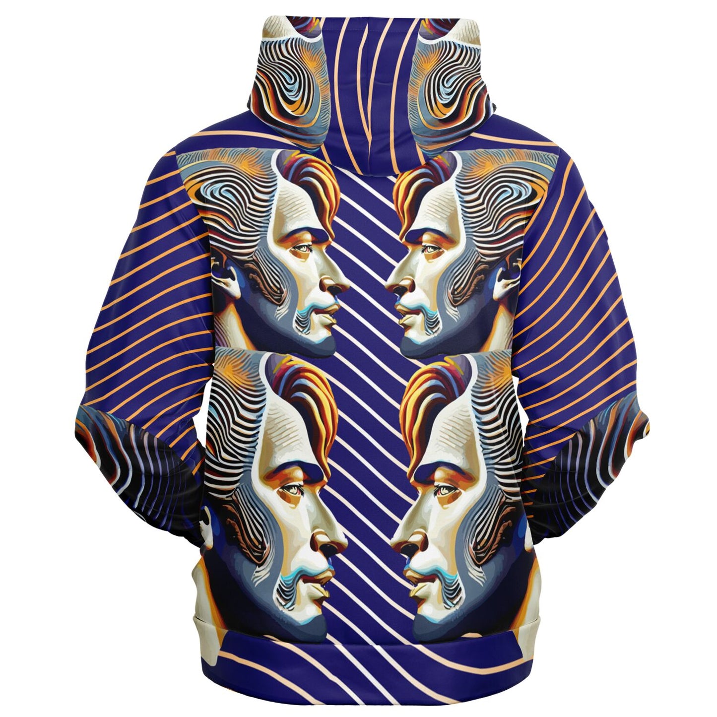 Fashion Zip-Up Hoodie - AOP Kukloso Cubist Faces No 43 B - Free Shipping