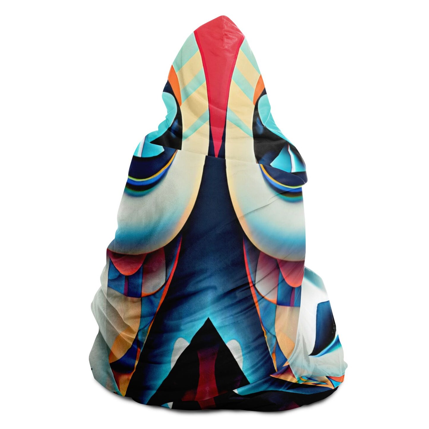 Hooded Blanket - AOP Kukloso Cubist Faces No 9 - Free Shipping