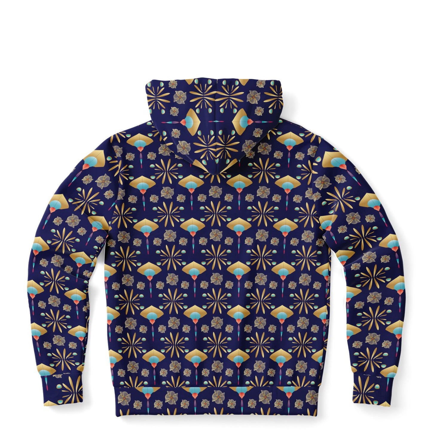 Fashion Zip-Up Hoodie - AOP Kukloso Abstractical No 55 Multicolored on Black - Free Shipping