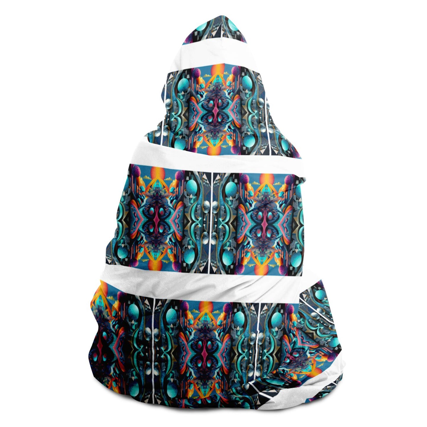 Hooded Blanket - AOP Kukloso Space Faces No 28 - Free Shipping