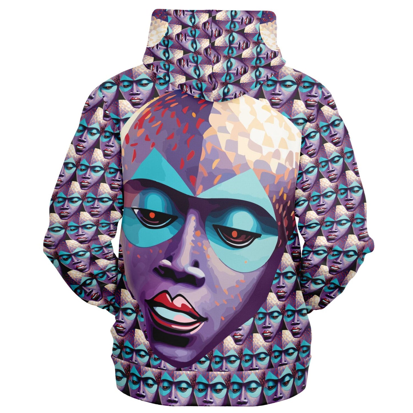Fashion Zip-Up Hoodie - AOP Kukloso Space Faces No 22 - Free Shipping