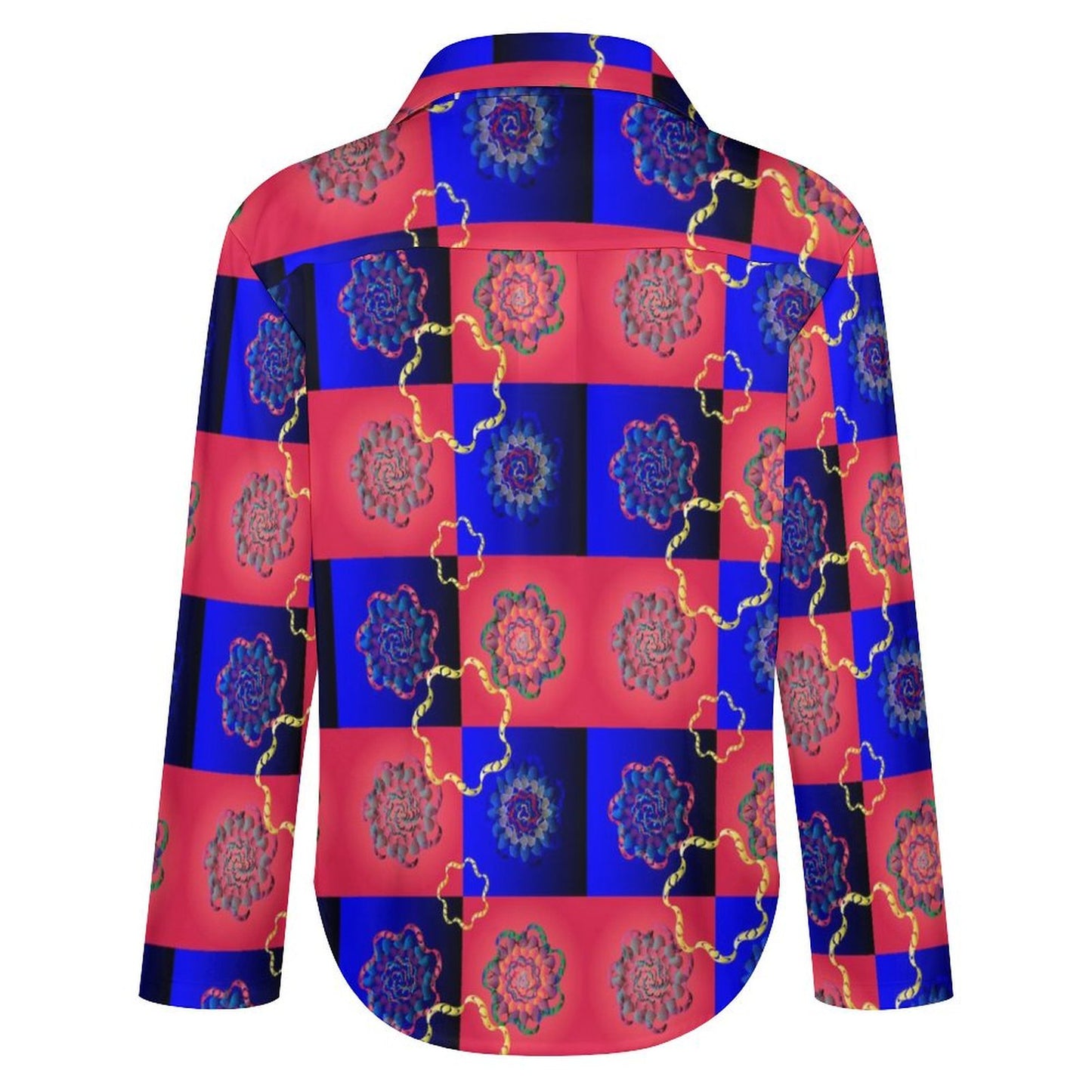 Long Sleeve Shirt Blouse Kukloso Abstract No 929