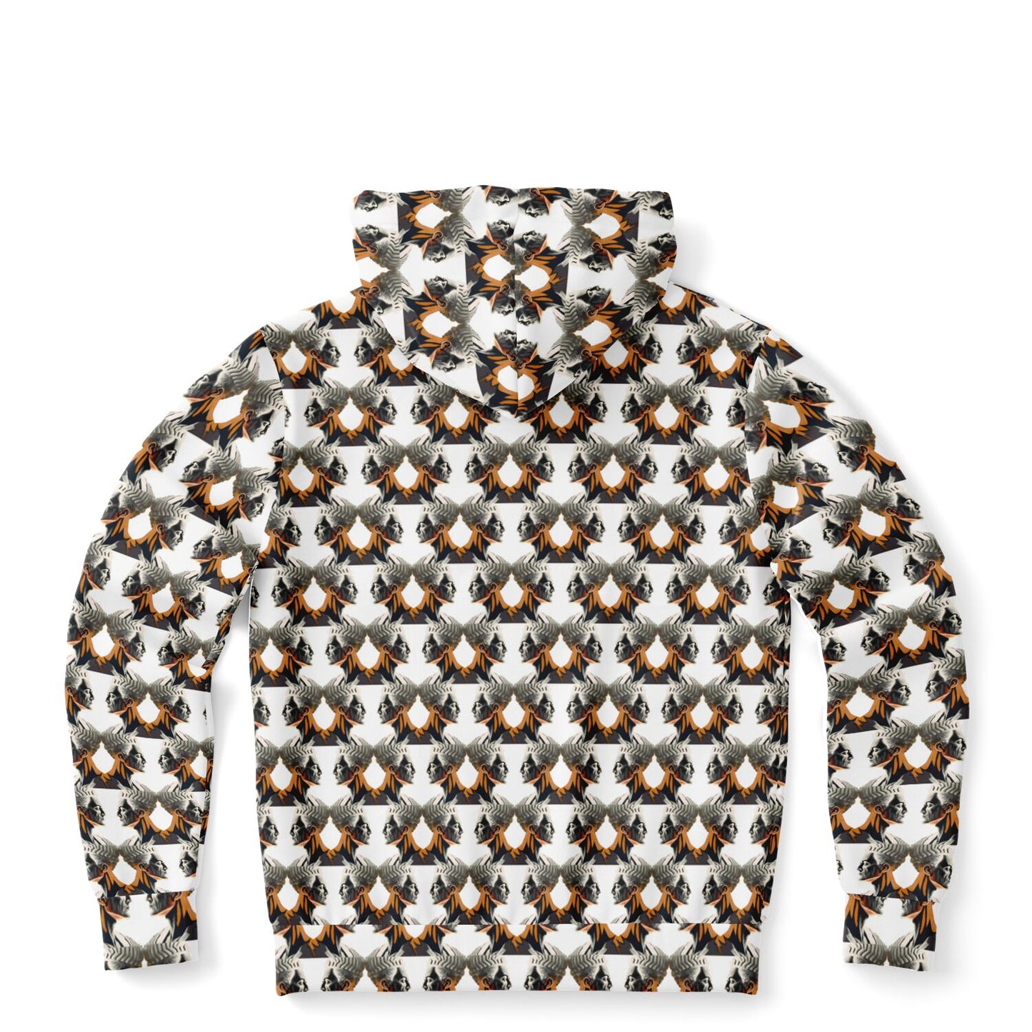 Fashion Zip-Up Hoodie - AOP Kukloso Cubist Faces No 4 on White - Free Shipping