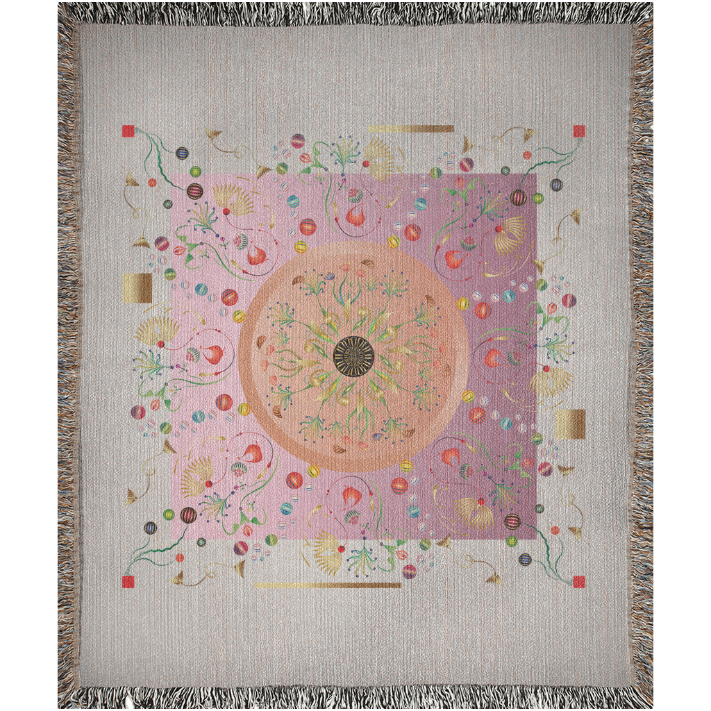 Woven Blankets Kukloso Mandala Kuklos No 4390 Pink - Free Shipping