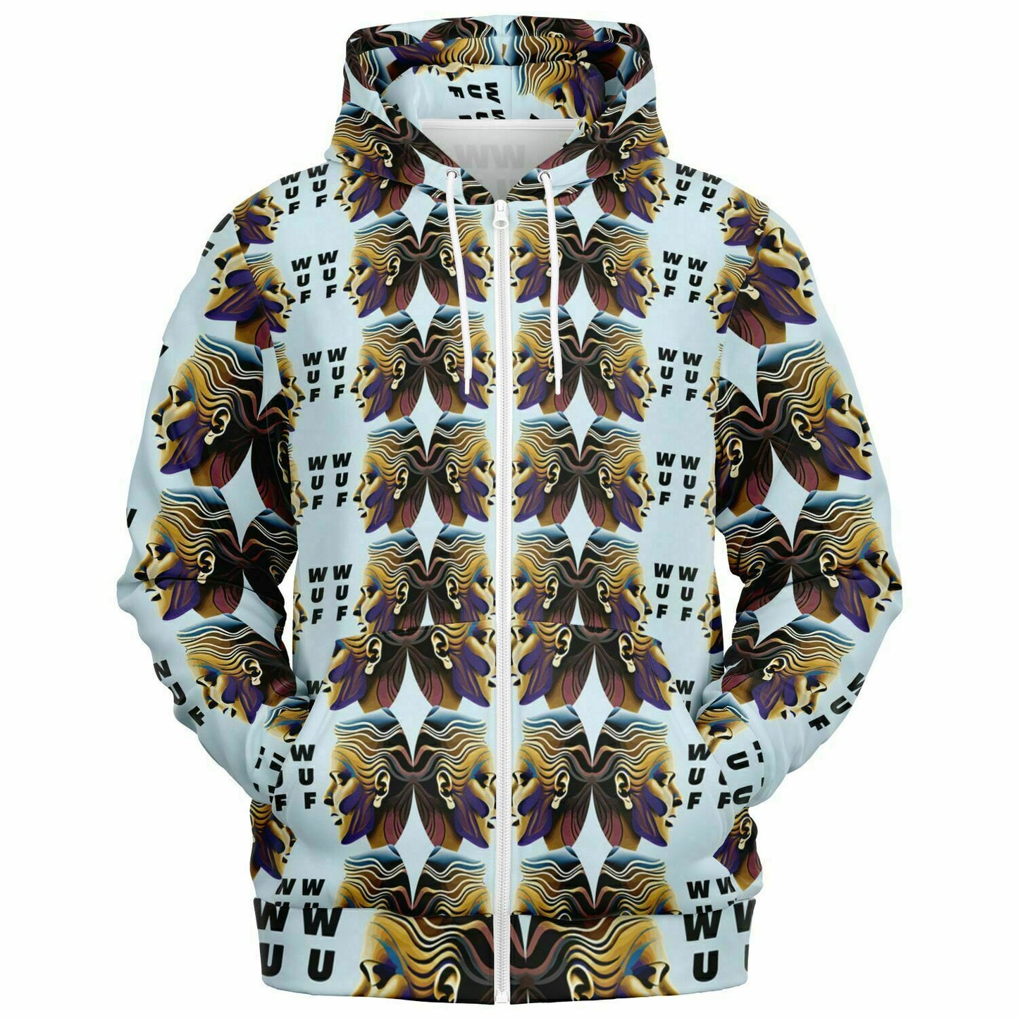 Fashion Zip-Up Hoodie - AOP Kukloso Ancients series No 3 - Free Shipping