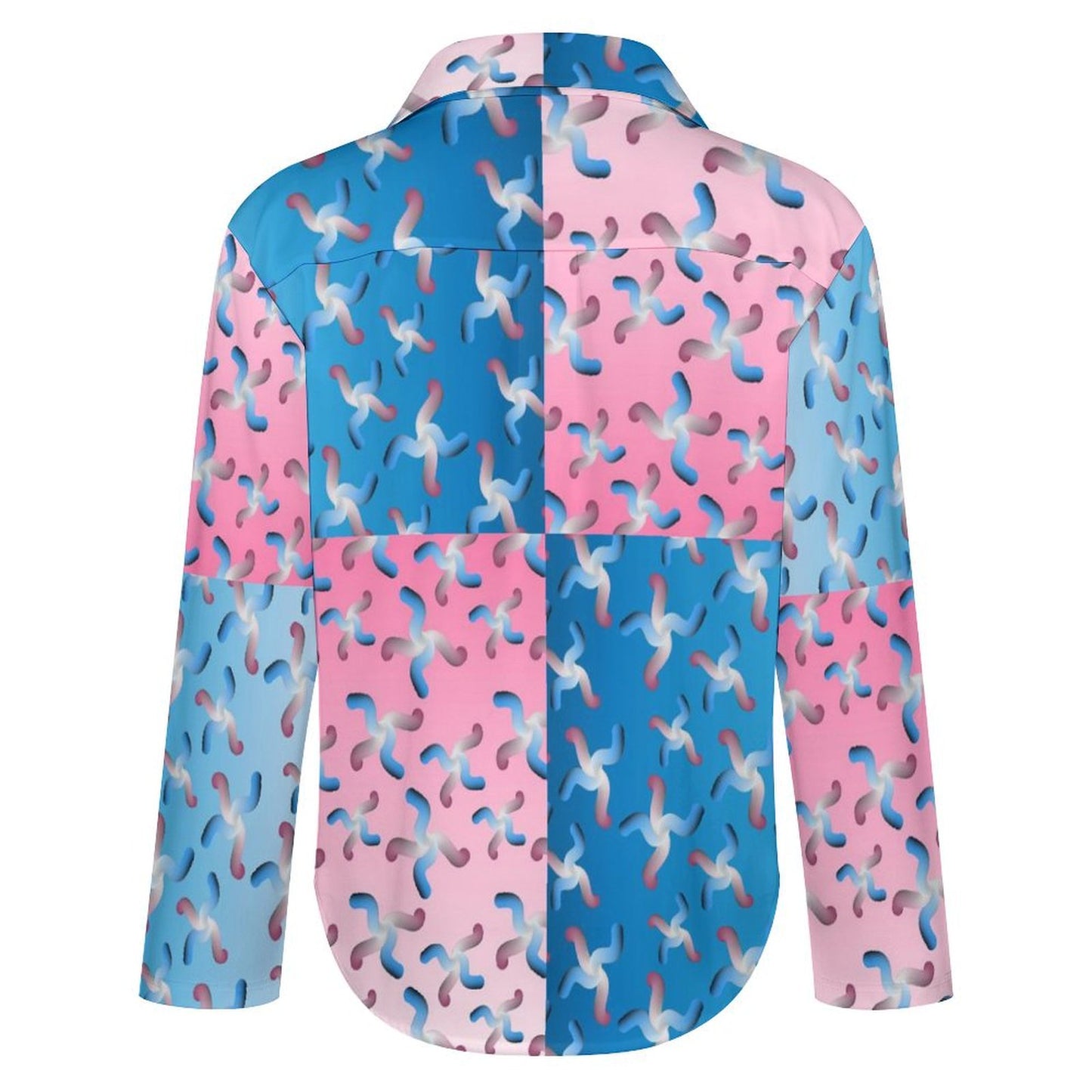 Long Sleeve Shirt Blouse Kukloso Abstract No 1474
