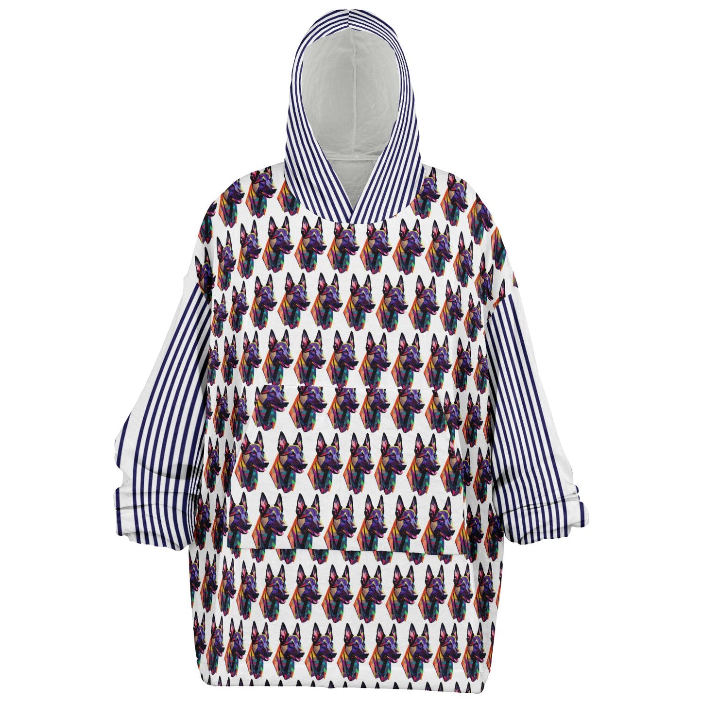Snug Hoodie Economy - AOP Kukloso Cubist German Sheperd Dog - Free Shipping