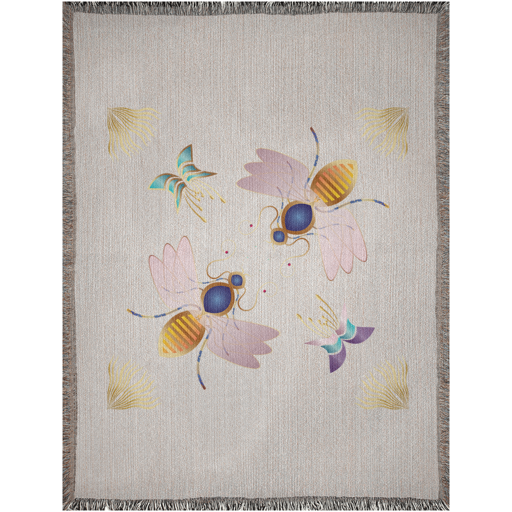 Woven Blankets Kukloso Mandala Kuklos No 4409 'Queen Bees' - Free Shipping
