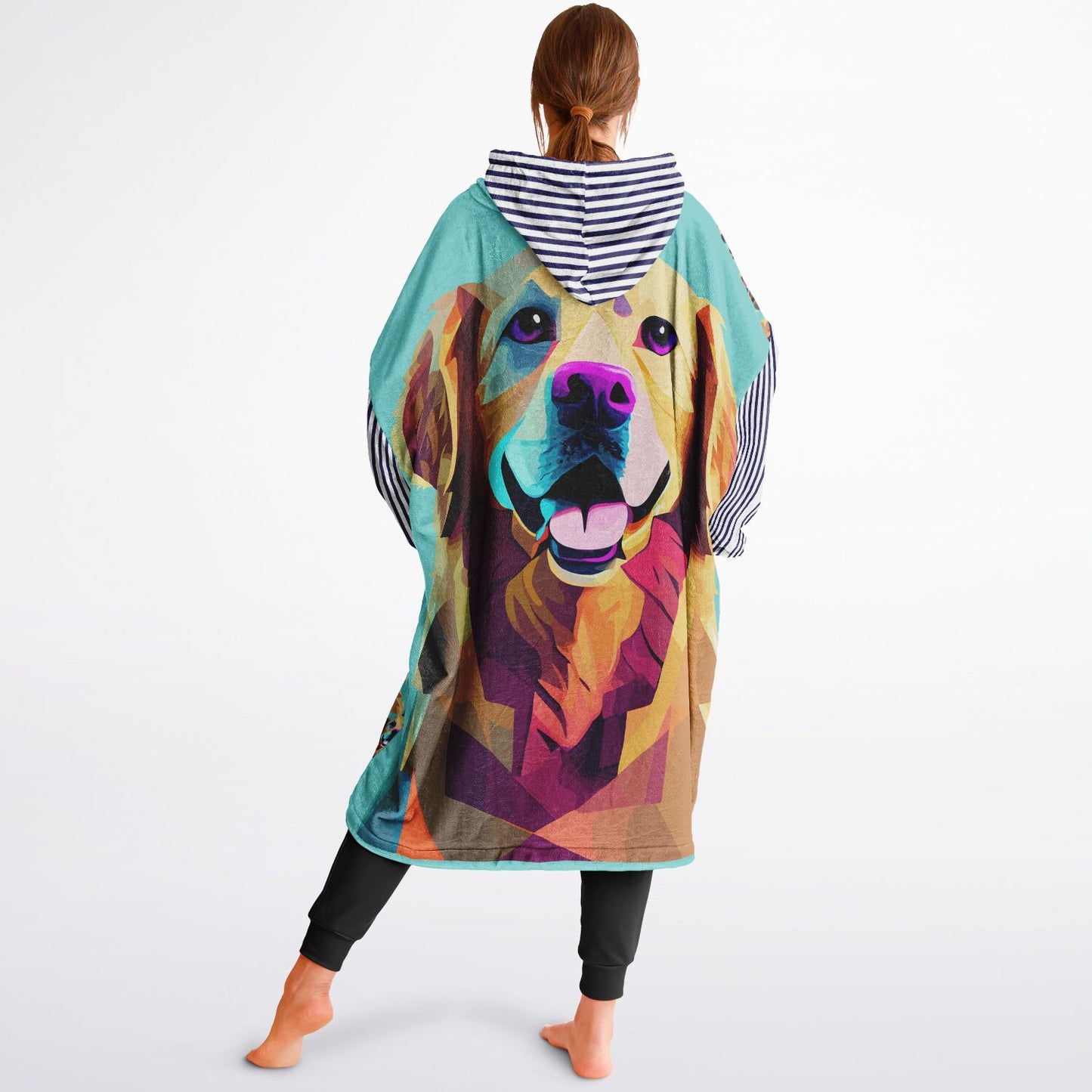 Snug Hoodie Economy - AOP Kukloso Cubist Golden Retriever Dog - Free Shipping