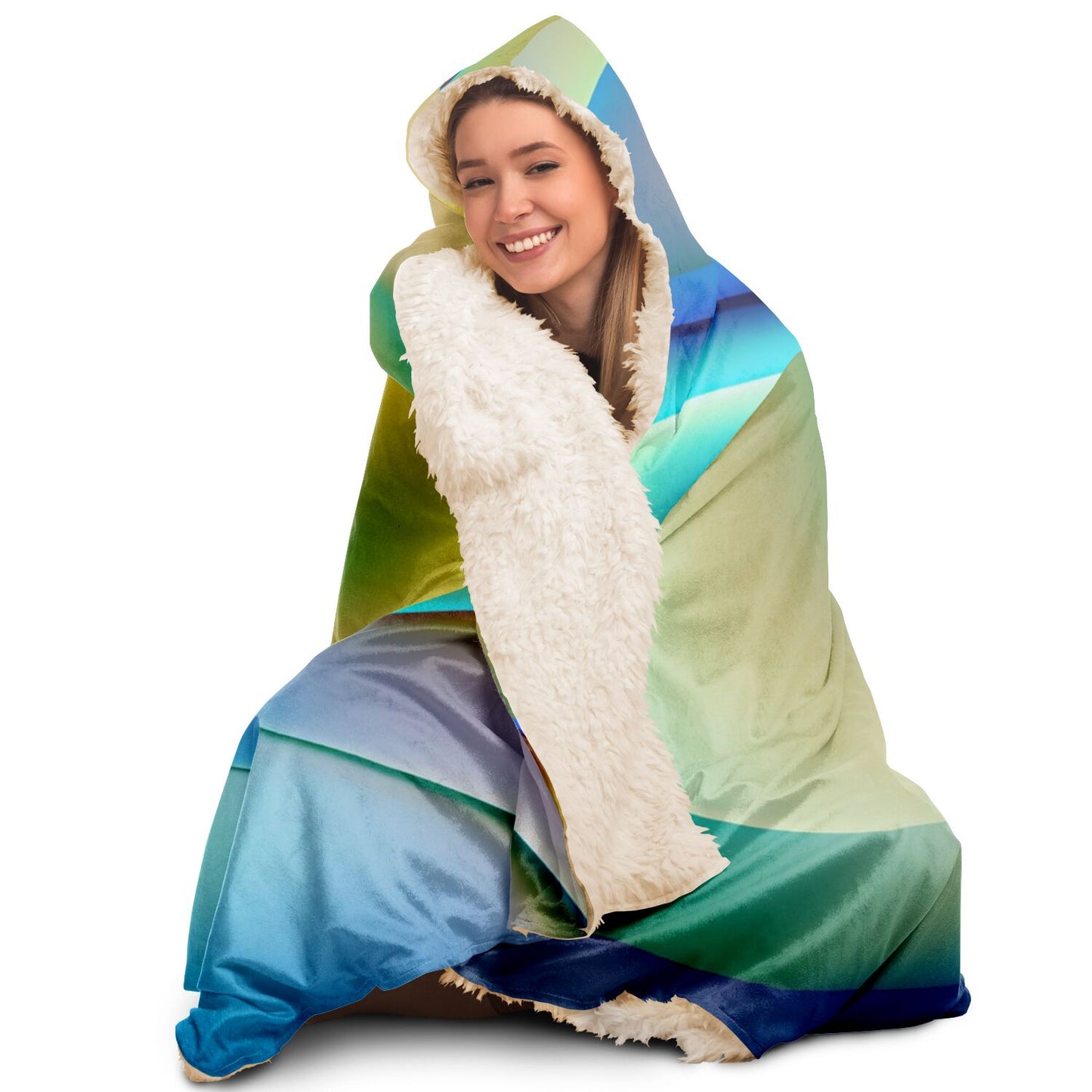 Hooded Blanket - AOP Kukloso Cloor Flows No 11 - Free Shipping