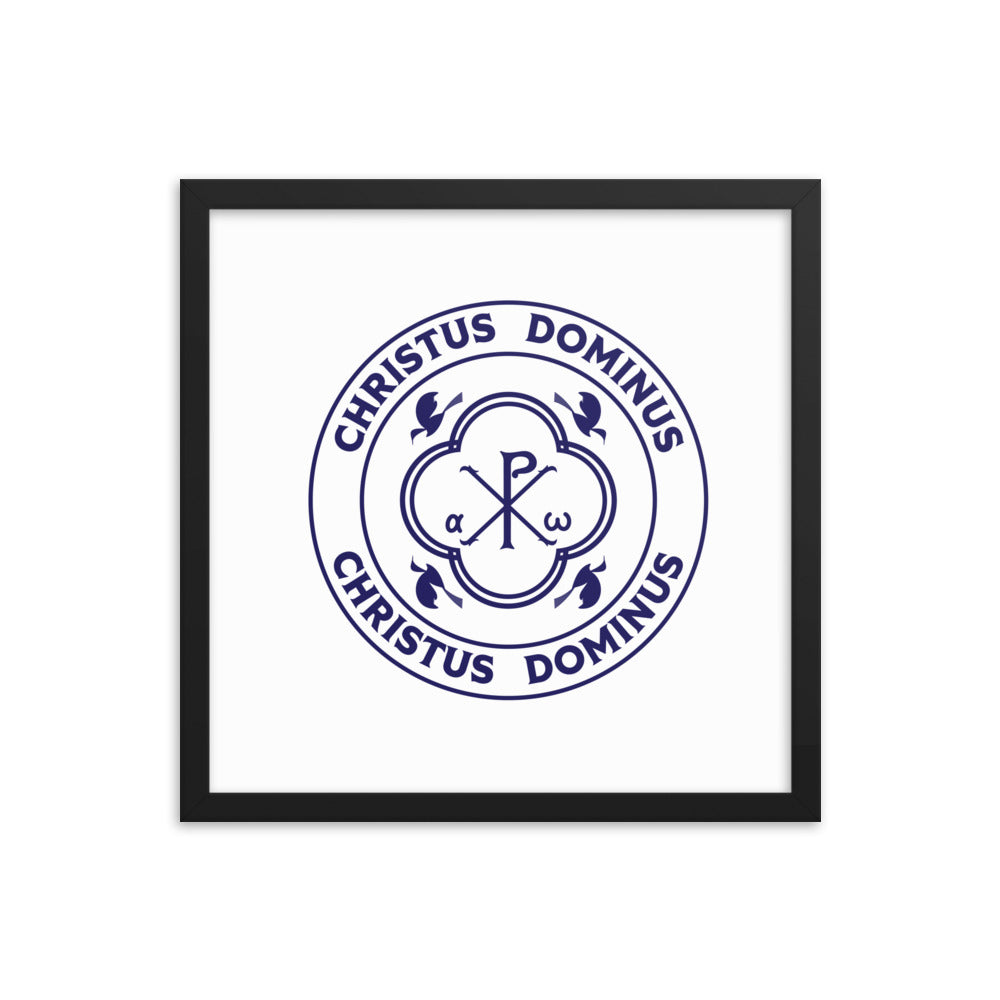 Framed poster PX Christogram White Free Shipping