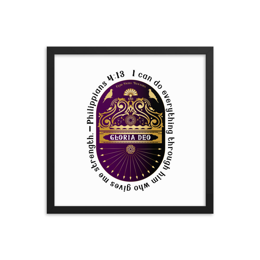 Framed poster Philippians 4:13 Free Shipping