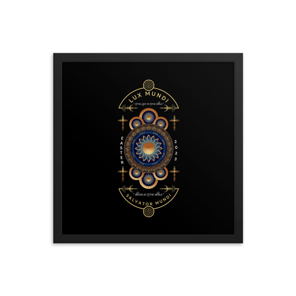 Framed poster Salvator Mundi 'Savior of the World' Free Shipping