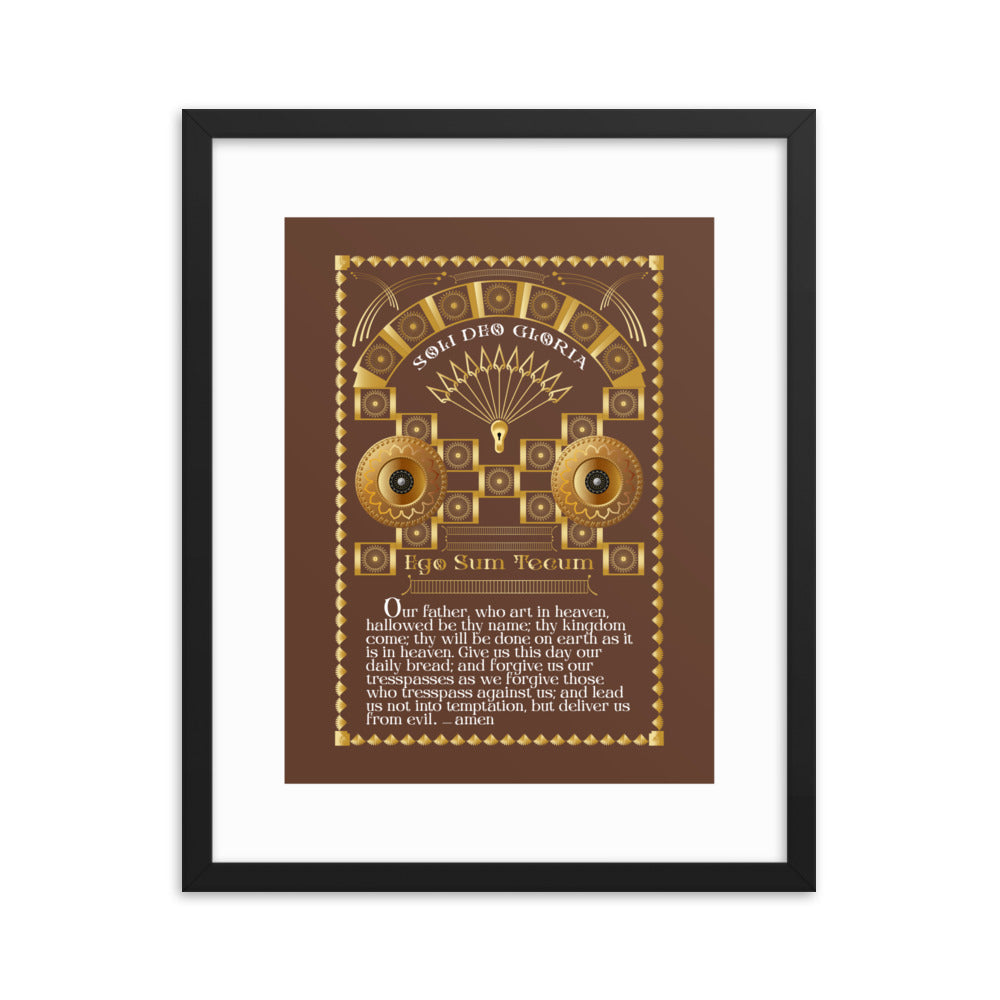 Framed poster OVC No 4244 The Lord's Prayer - "I am with you" - Free Shipping