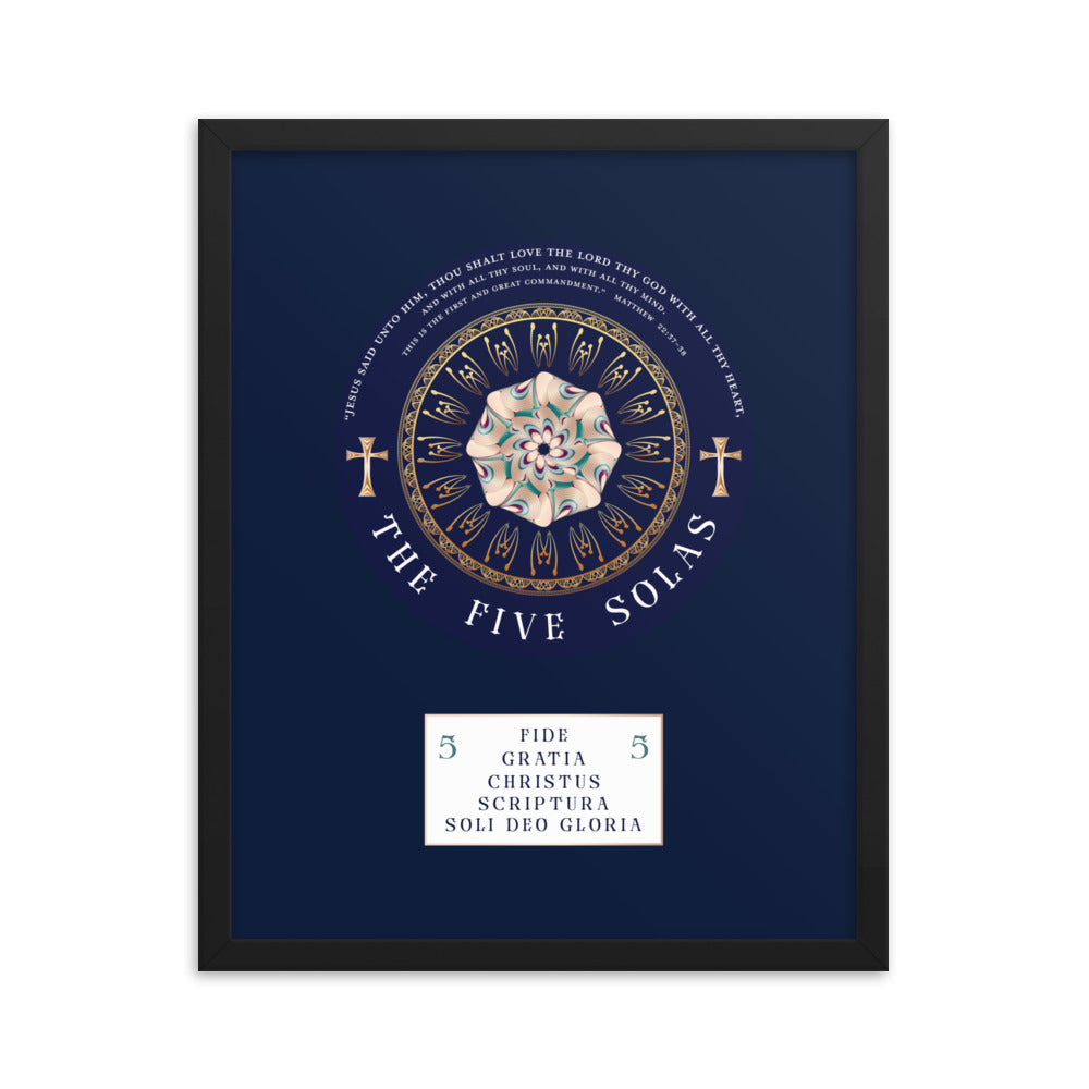 Framed poster Kuklos No 4475 The Five Solas of The Reformation - Free Shipping