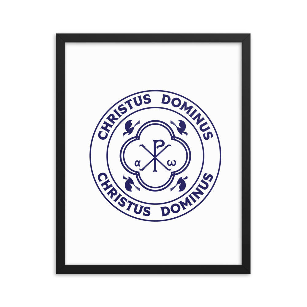 Framed poster PX Christogram White Free Shipping