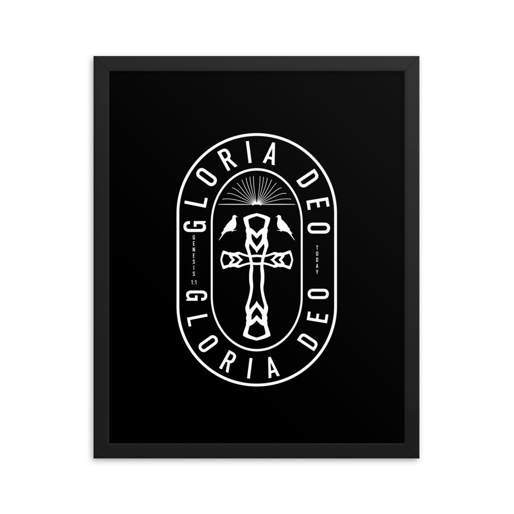Framed poster Gloria Deo - Glory To God Free Shipping