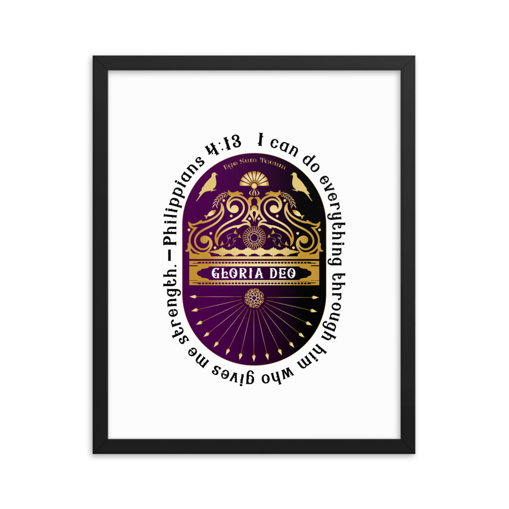 Framed poster Philippians 4:13 Free Shipping