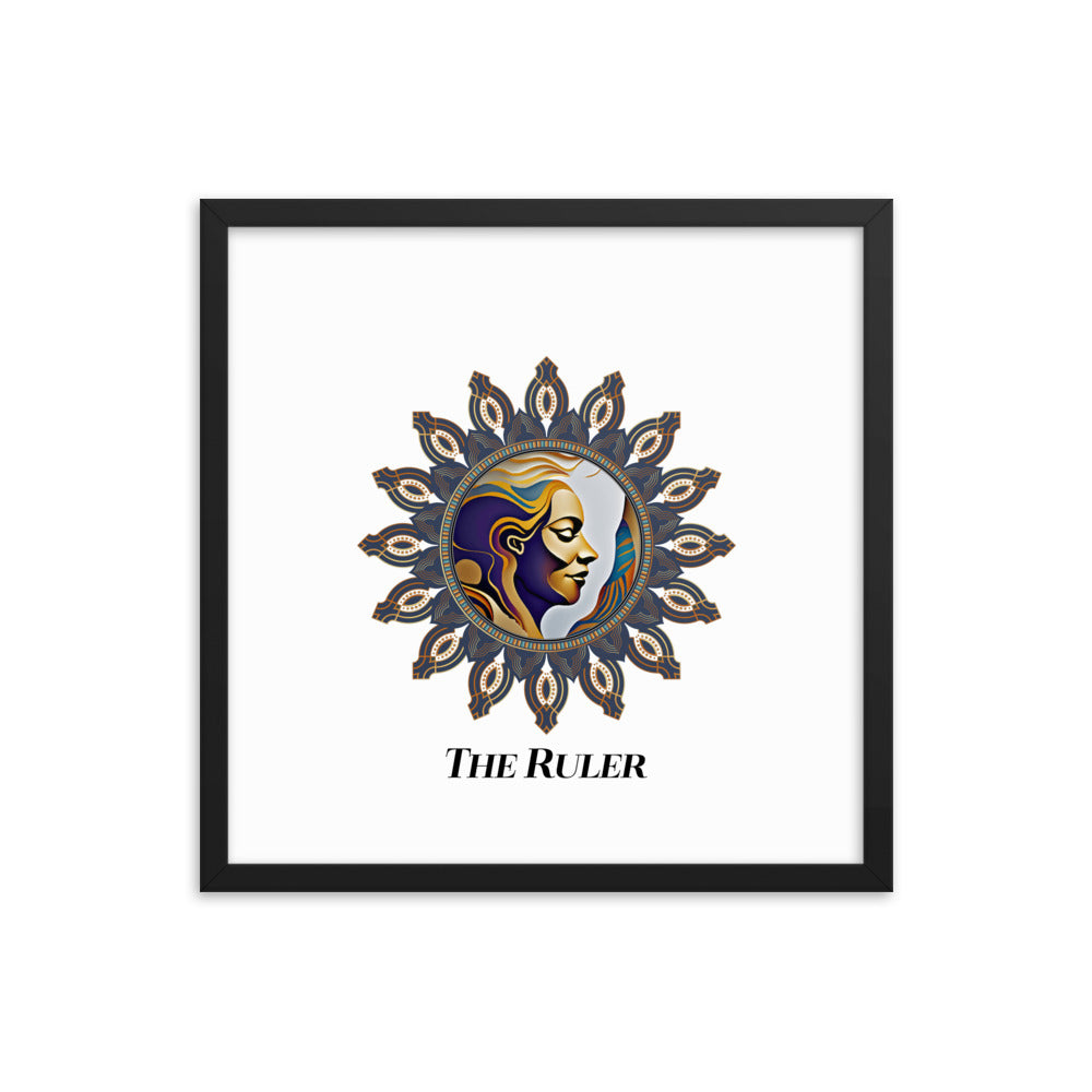 Framed Poster Kuklos No 4492 Mandala 'The Ruler' Free Shipping