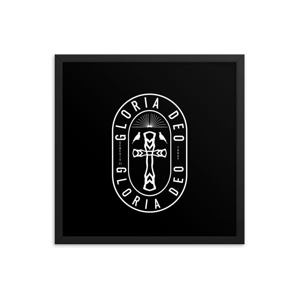 Framed poster Gloria Deo - Glory To God Free Shipping
