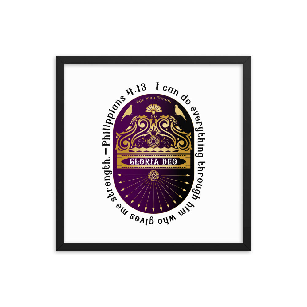 Framed poster Philippians 4:13 Free Shipping