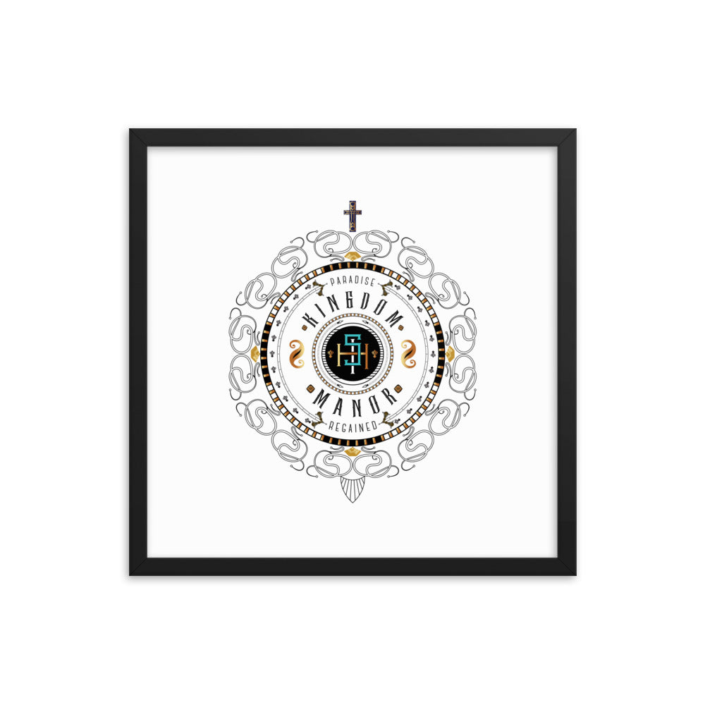 Framed poster 'Kingdom Manor' White - Free Shipping