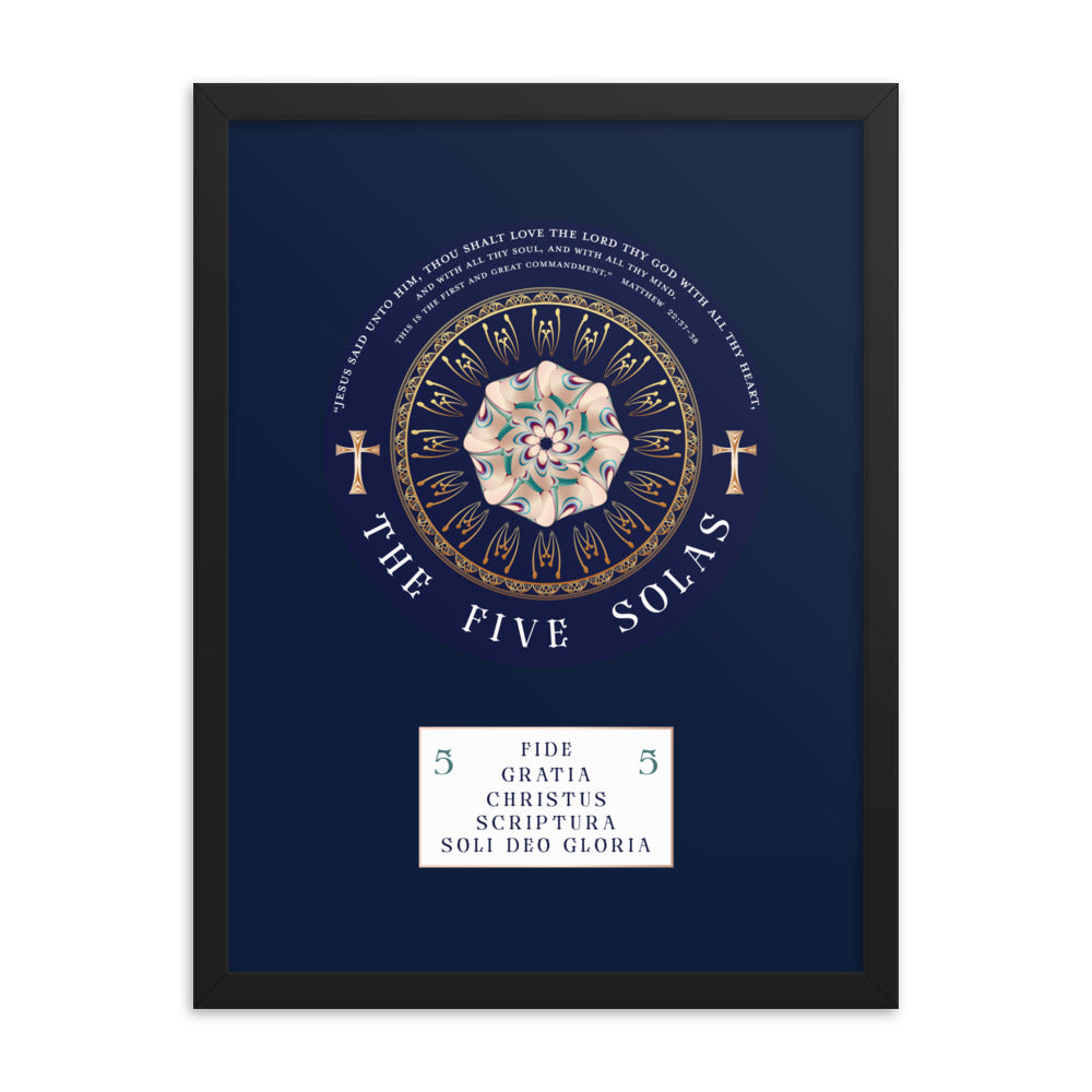 Framed poster Kuklos No 4475 The Five Solas of The Reformation - Free Shipping