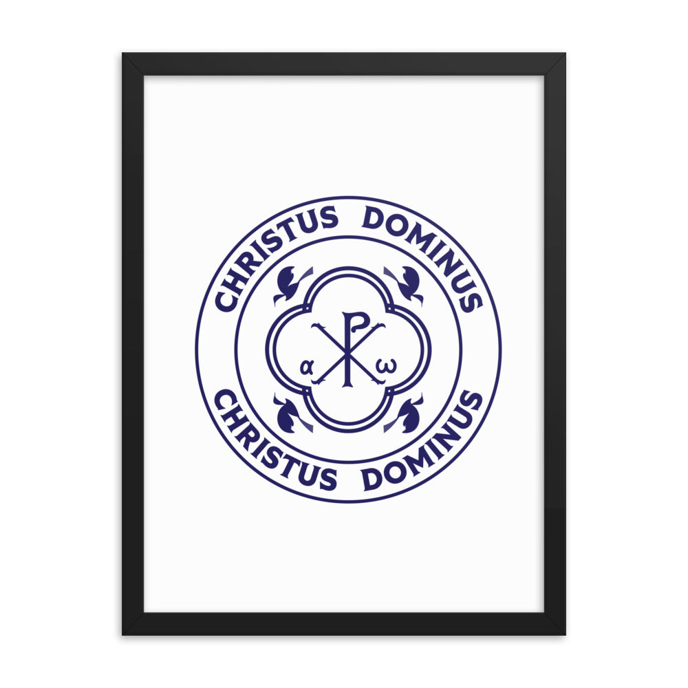 Framed poster PX Christogram White Free Shipping