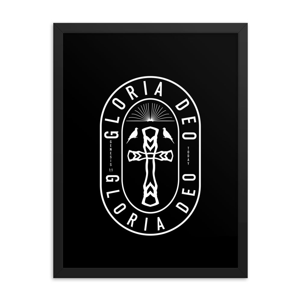Framed poster Gloria Deo - Glory To God Free Shipping