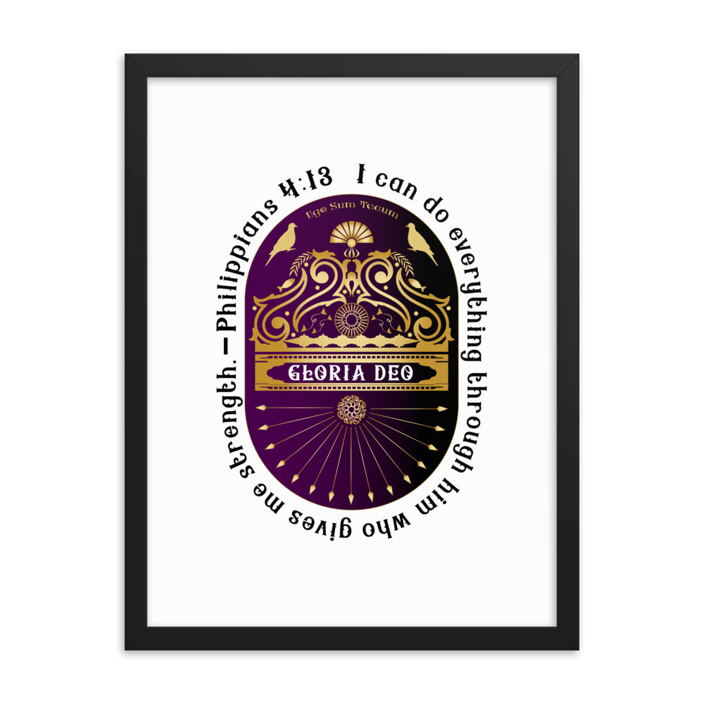 Framed poster Philippians 4:13 Free Shipping