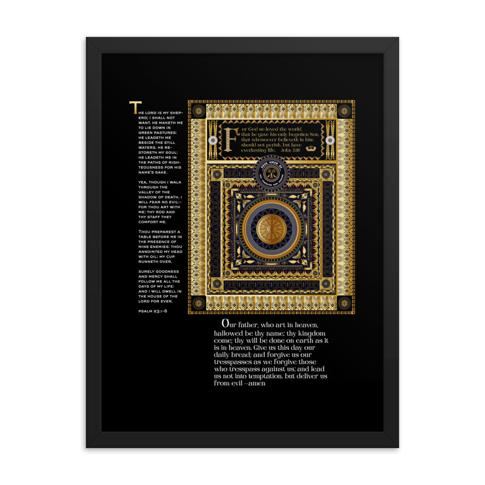 Framed poster 'The Lord's Prayer' & more...Free Shipping