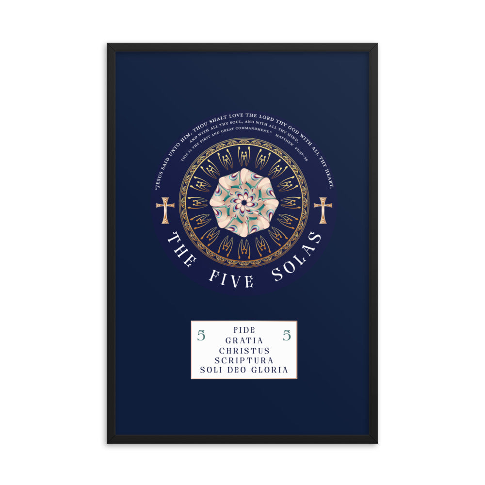 Framed poster Kuklos No 4475 The Five Solas of The Reformation - Free Shipping